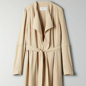 NWT Babaton Flowy Trench Coat, Size S,Sierra Beige